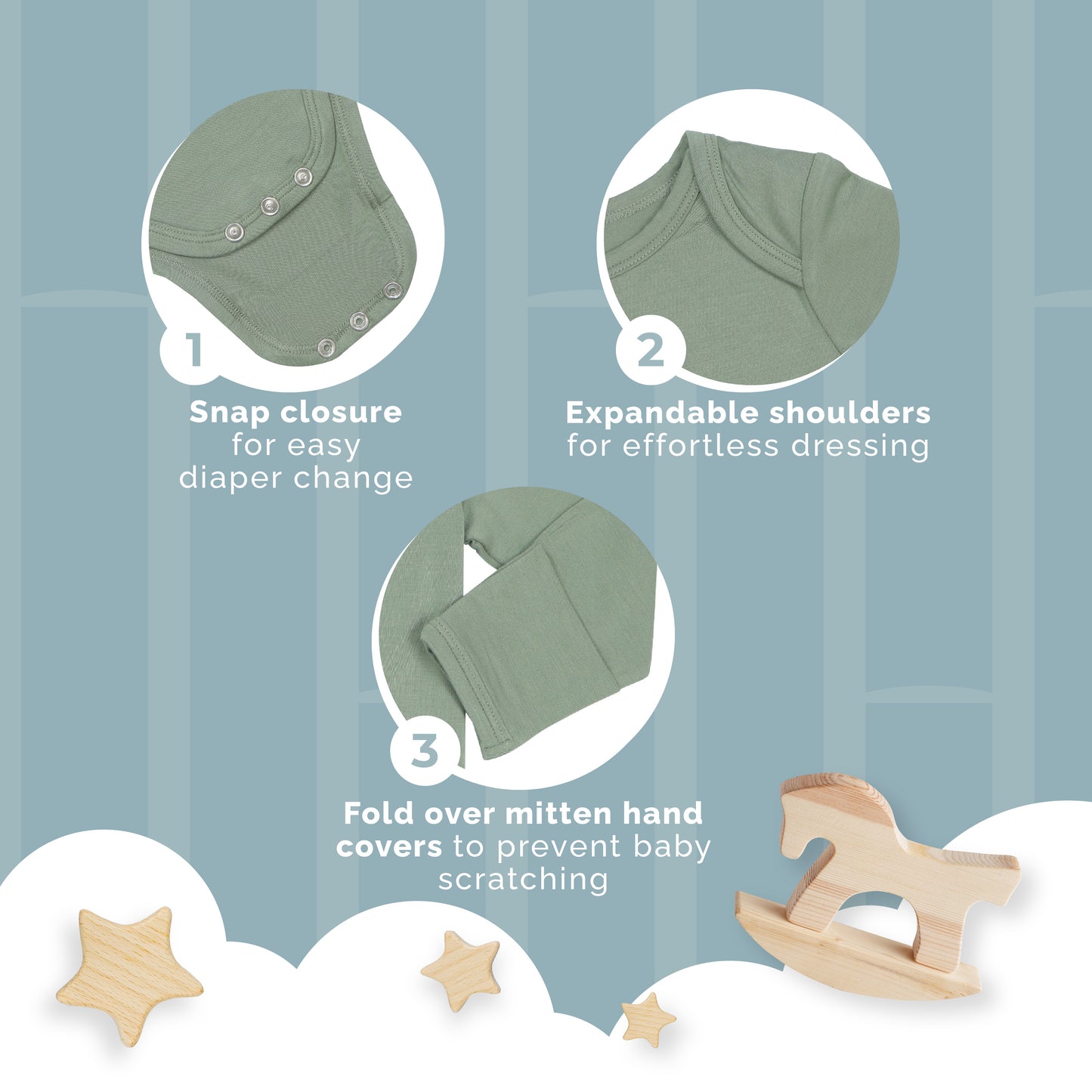 Long Sleeve Basil Onesie 12-18