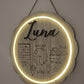 Personalized neon birth announcement nightlight