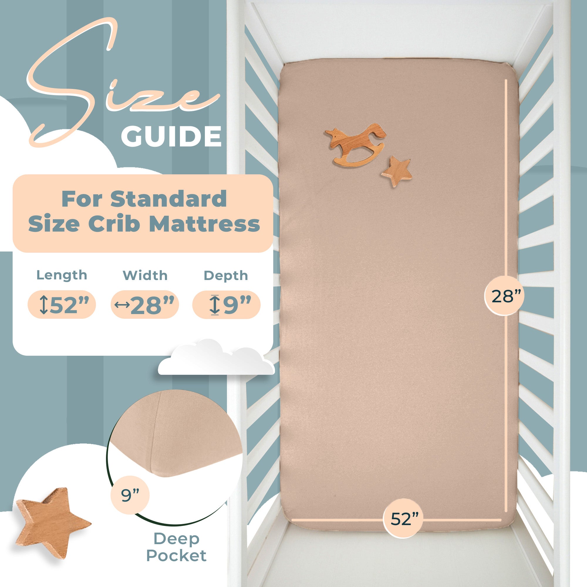 Baby crib mattress outlet size chart