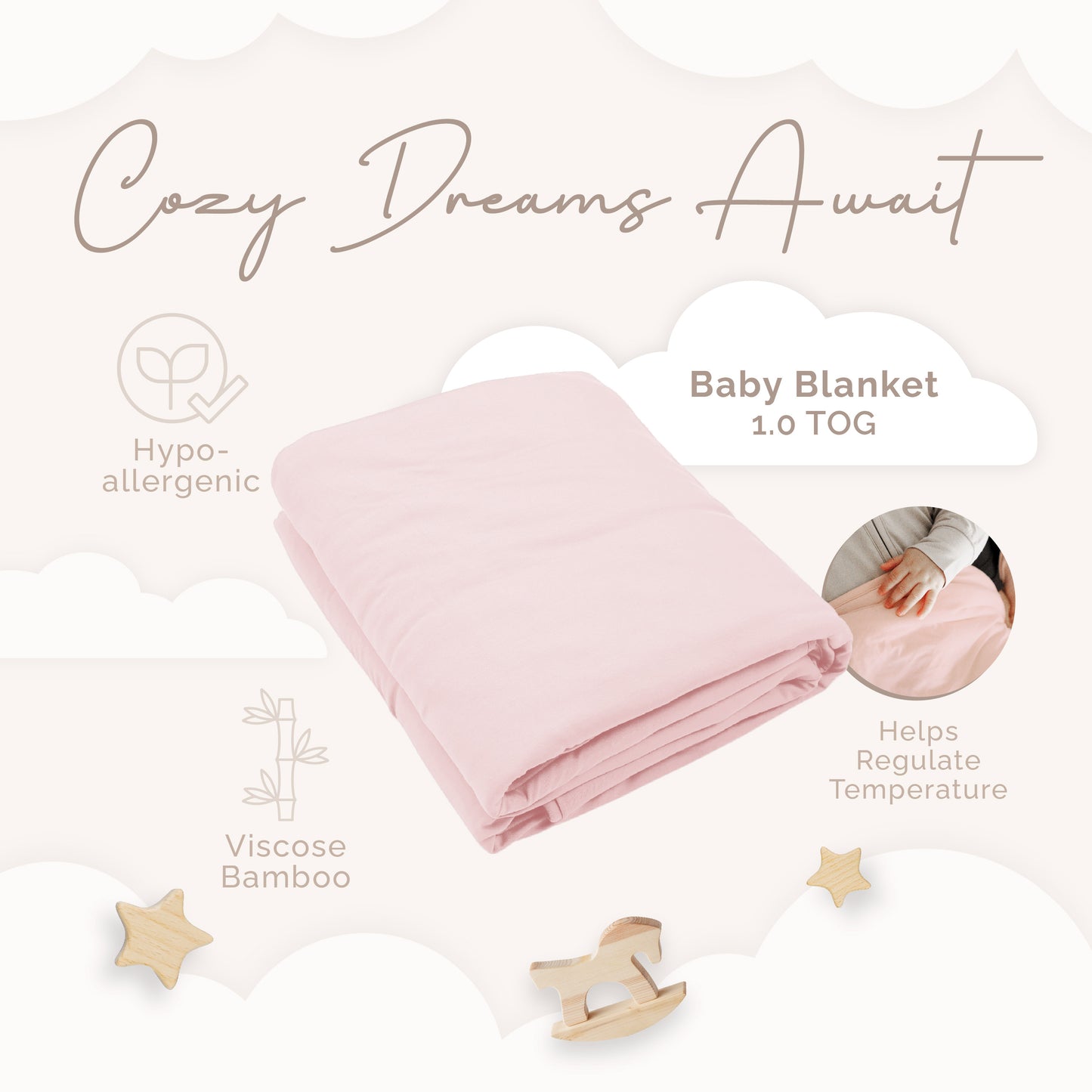 Lou lou & company rosy baby blanket