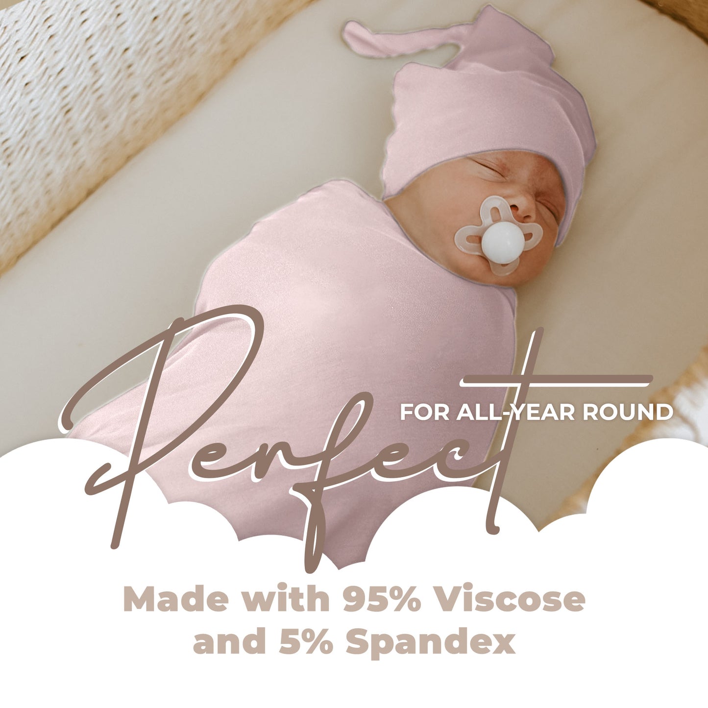 Baby Swaddle Blanket + hat
