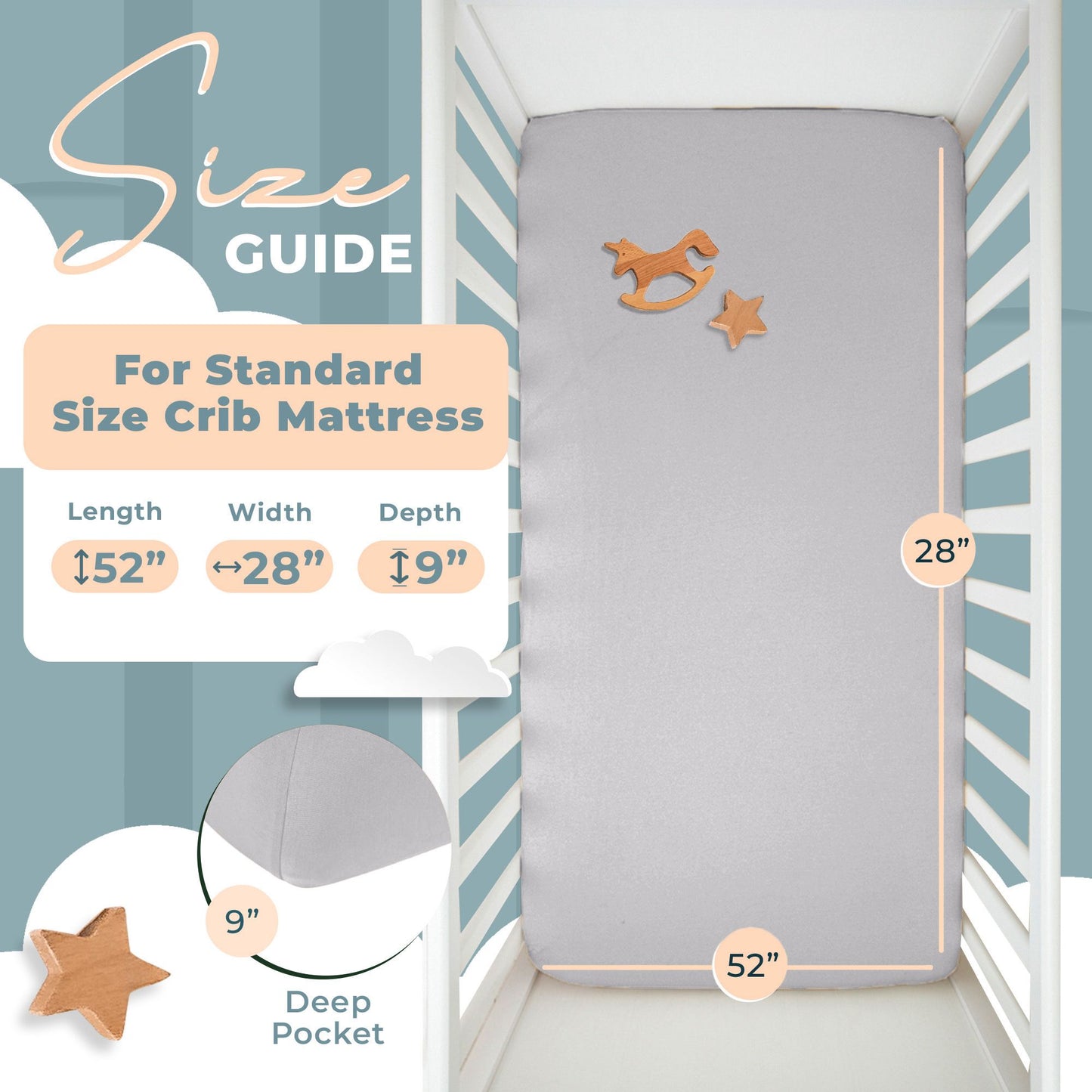 Nyte Nyte Bamboo Fitted Crib Sheet
