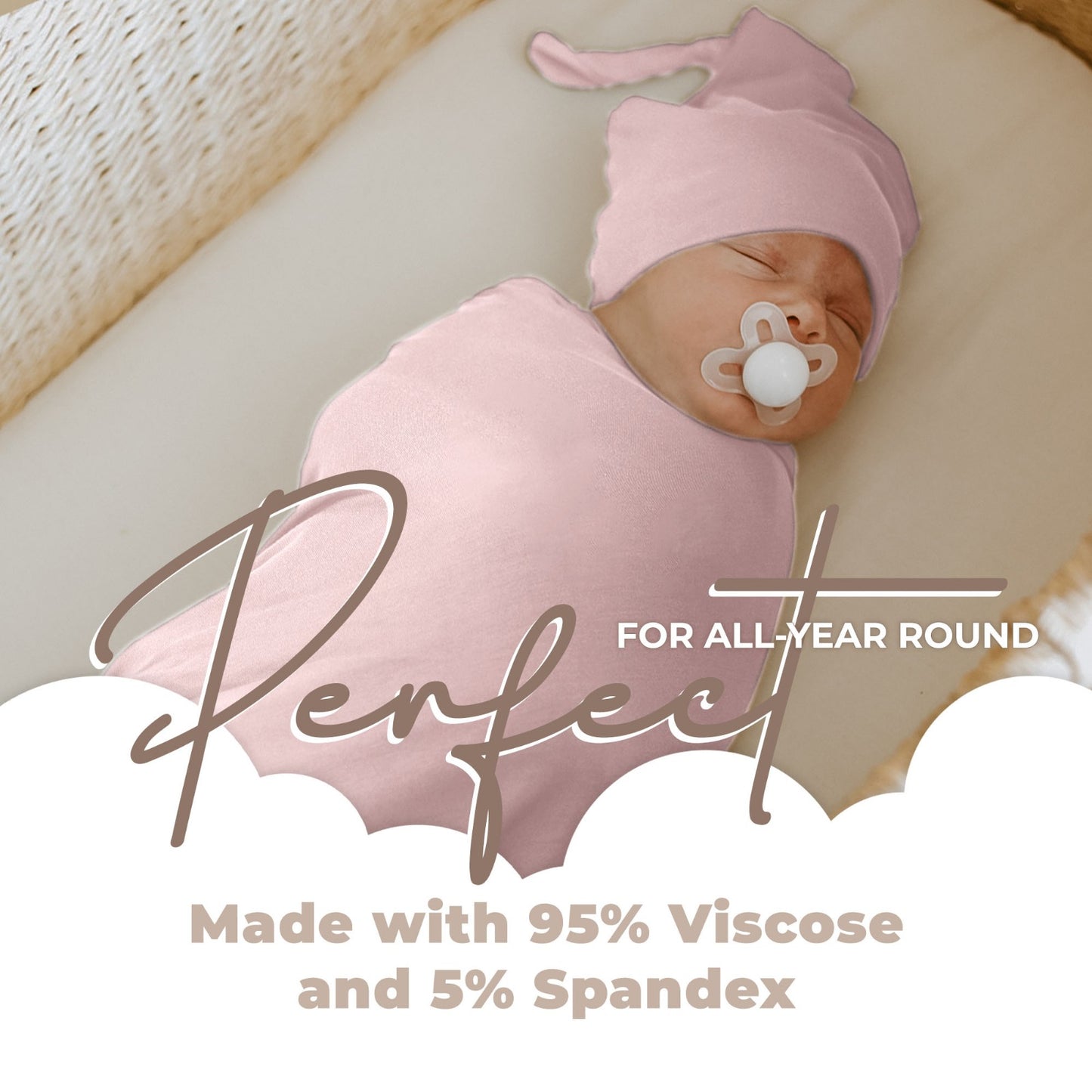 Baby Swaddle Blanket + hat